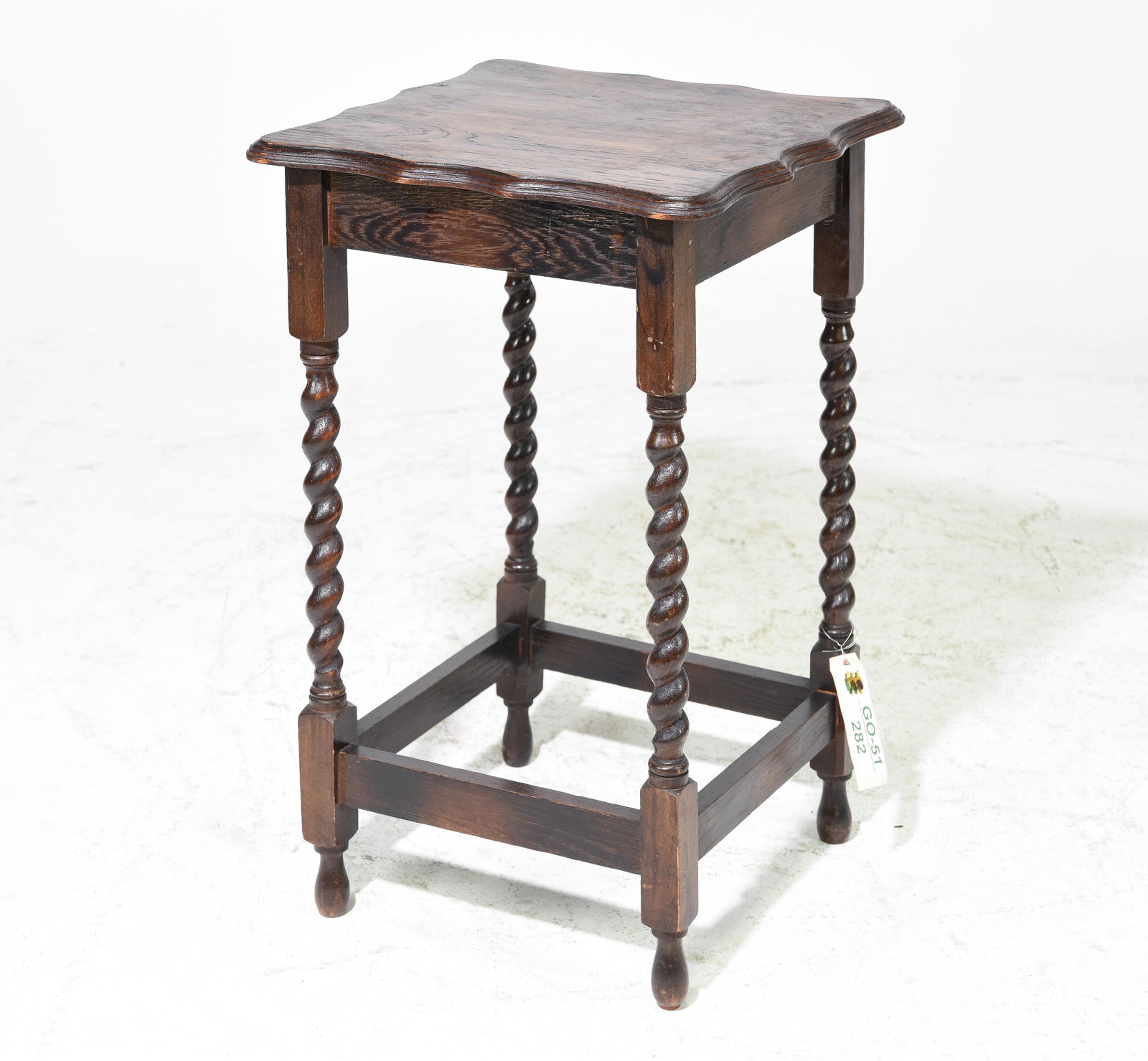 British Oak Barley Twist Occasional Table #1 (1 of 2)