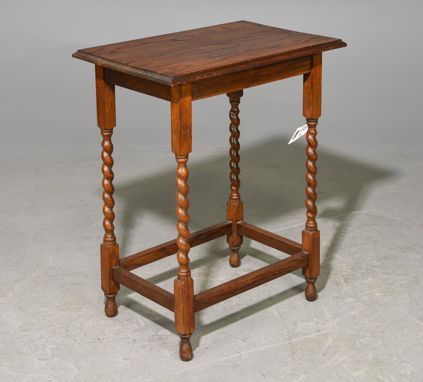 British Oak Barley Twist Occasional Table #2: British Oak Barley Twist Occasional Table - 30 in tall x 23 x 16