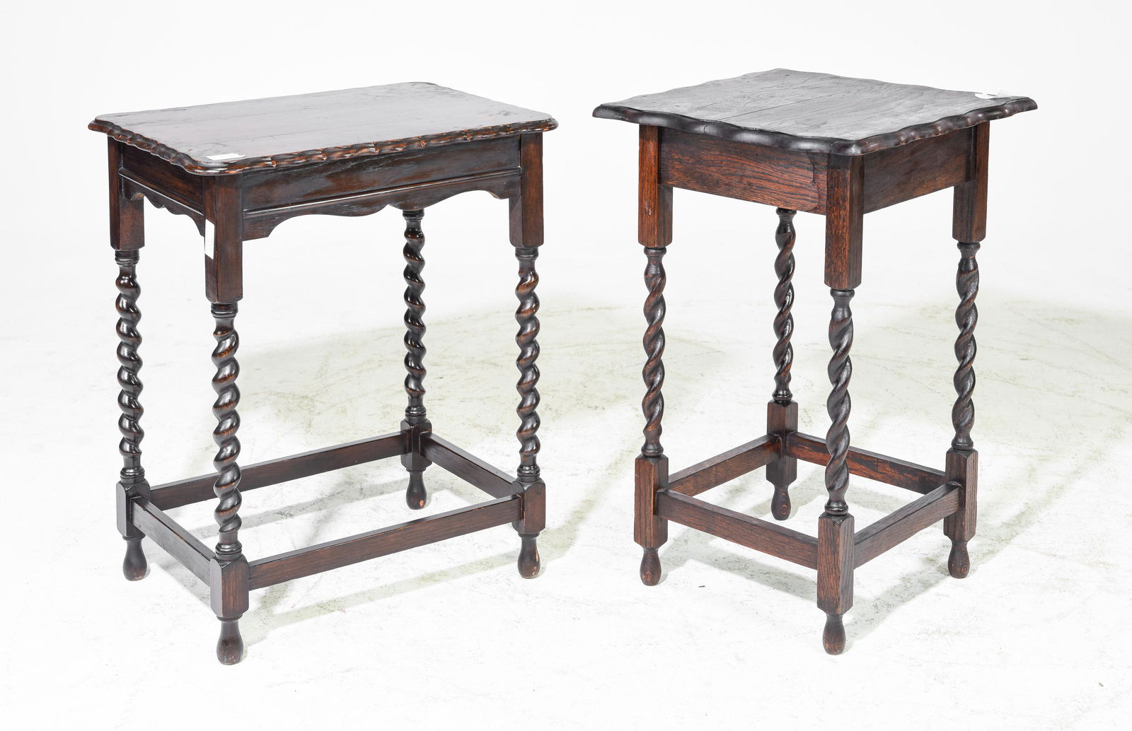 2 British Oak Barley Twist Occasional Table (1 of 3)