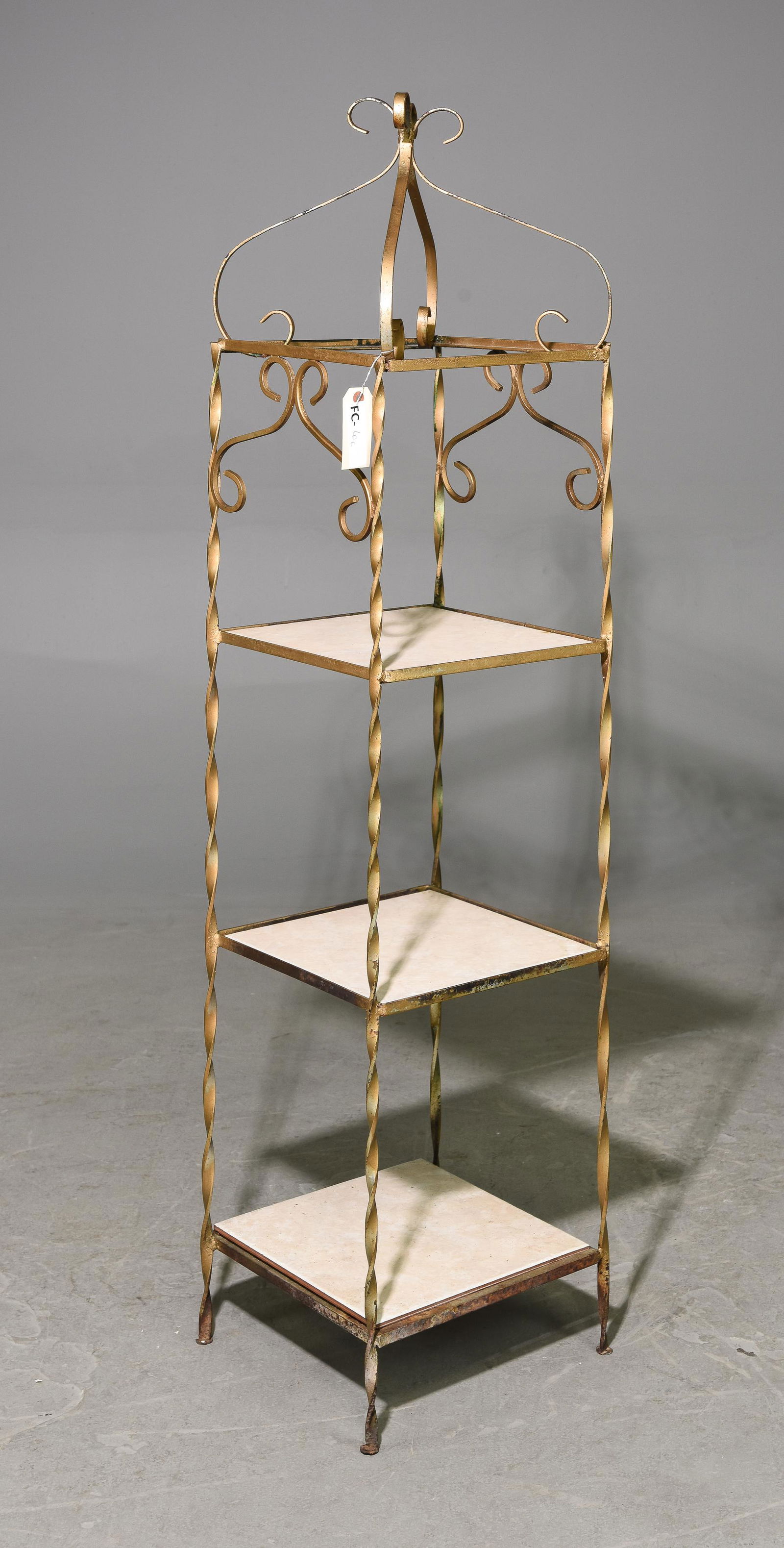 3 Tier Twisted Metal Open Shelf / Rack (1 of 5)