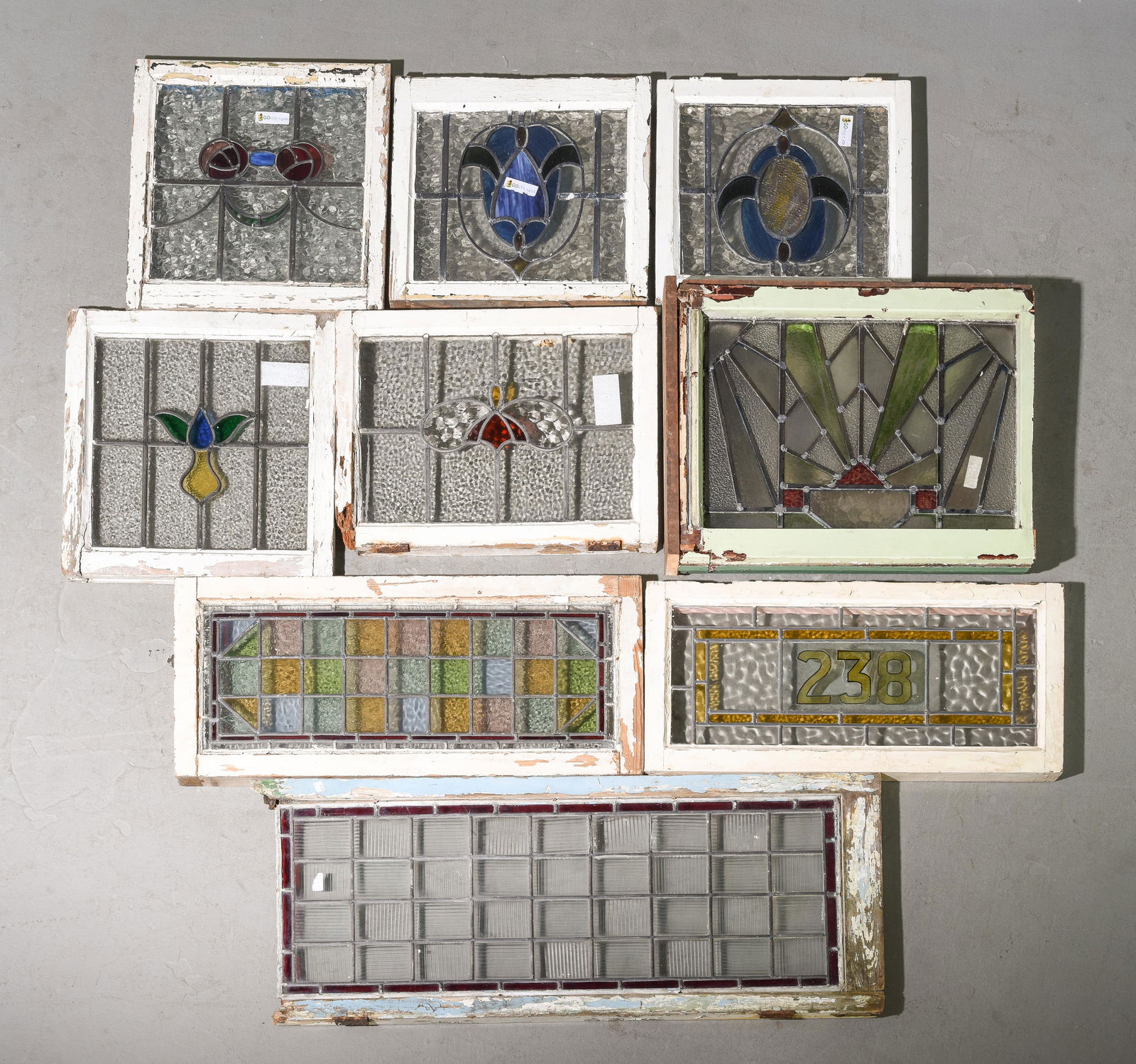 9 Assorted British Stained Glass Windows