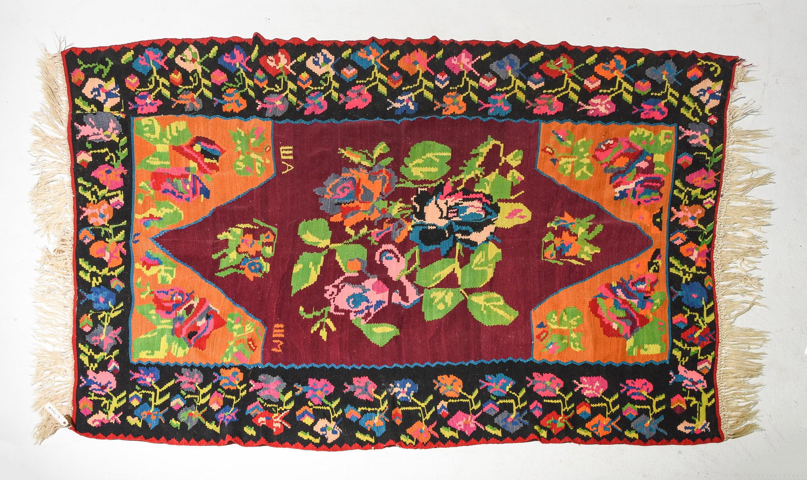 Hand Woven Multi Color Wool Rug - 8'11 x 6' (1 of 4)