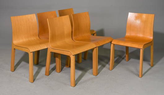 6 Italian Bross Beetle Dining Chairs by Enzo Berti: 6 Italian Bross Beetle Dining Chairs by Enzo Berti - 32 in tall x 18 x 19, Seat height is 18 inches