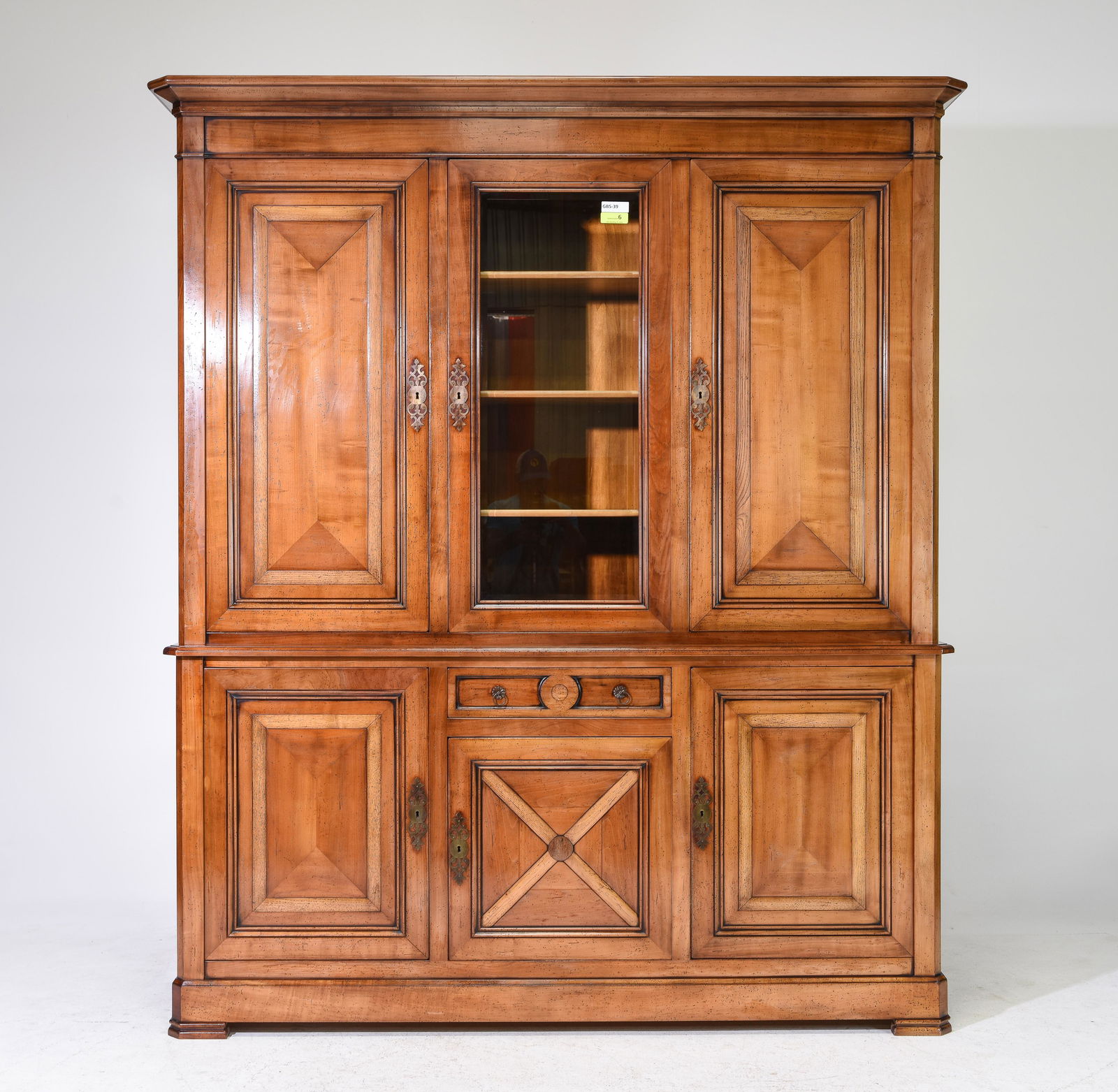 French Large Cherry Cupboard / Bookcase