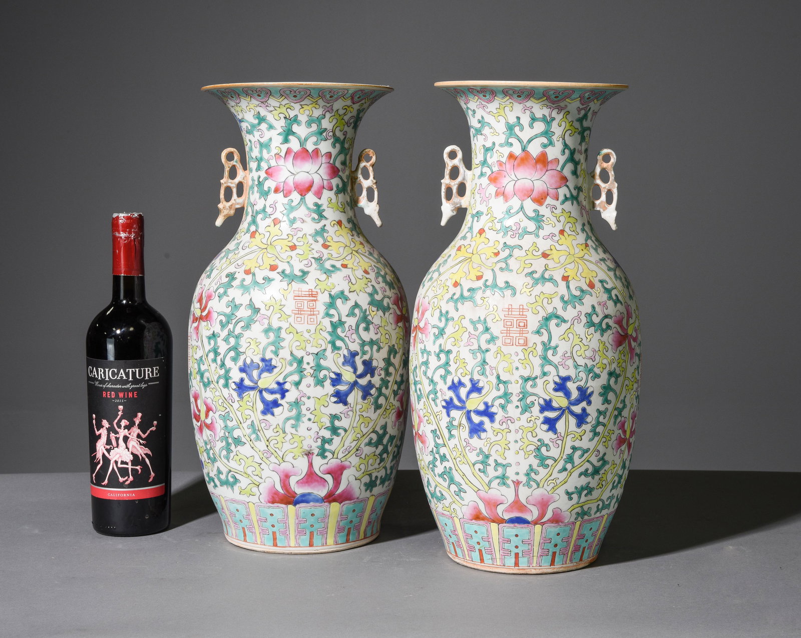 2 Chinese Hand Painted / Enameled Vases (1 of 3)