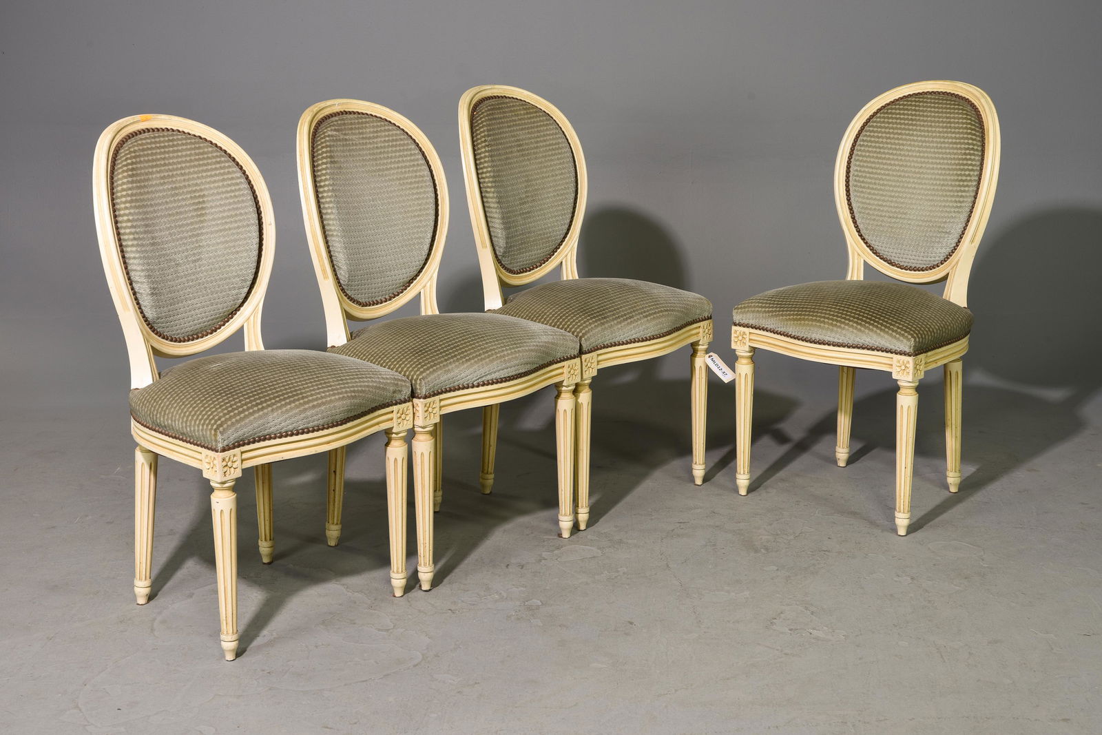 Set of 4 Louis XVI Style Painted Balloon Back Chairs (1 of 3)