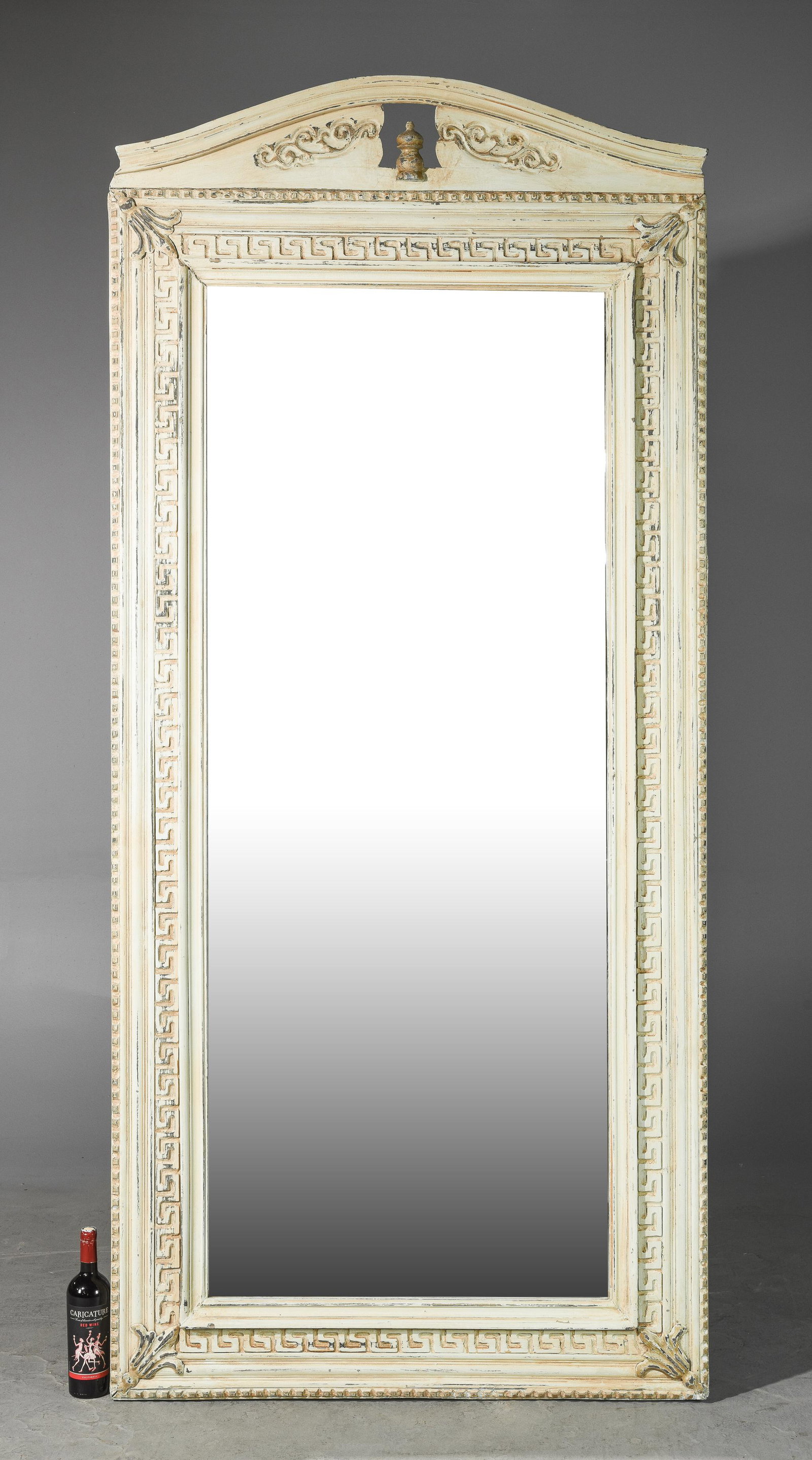 Large Painted Framed Mirror with Greek Key Design (1 of 4)