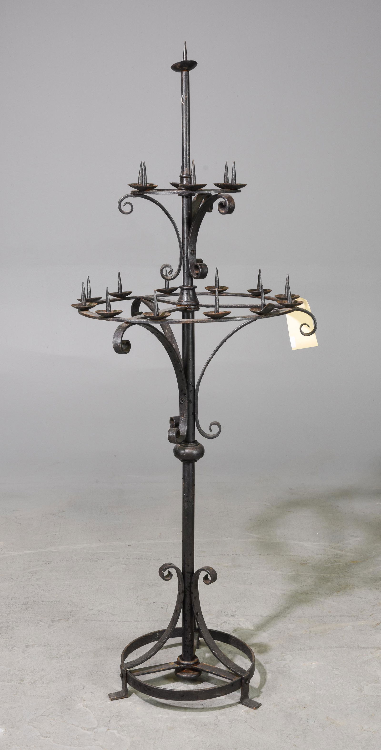 Gothic Large Antique Iron Candelabrum (1 of 4)