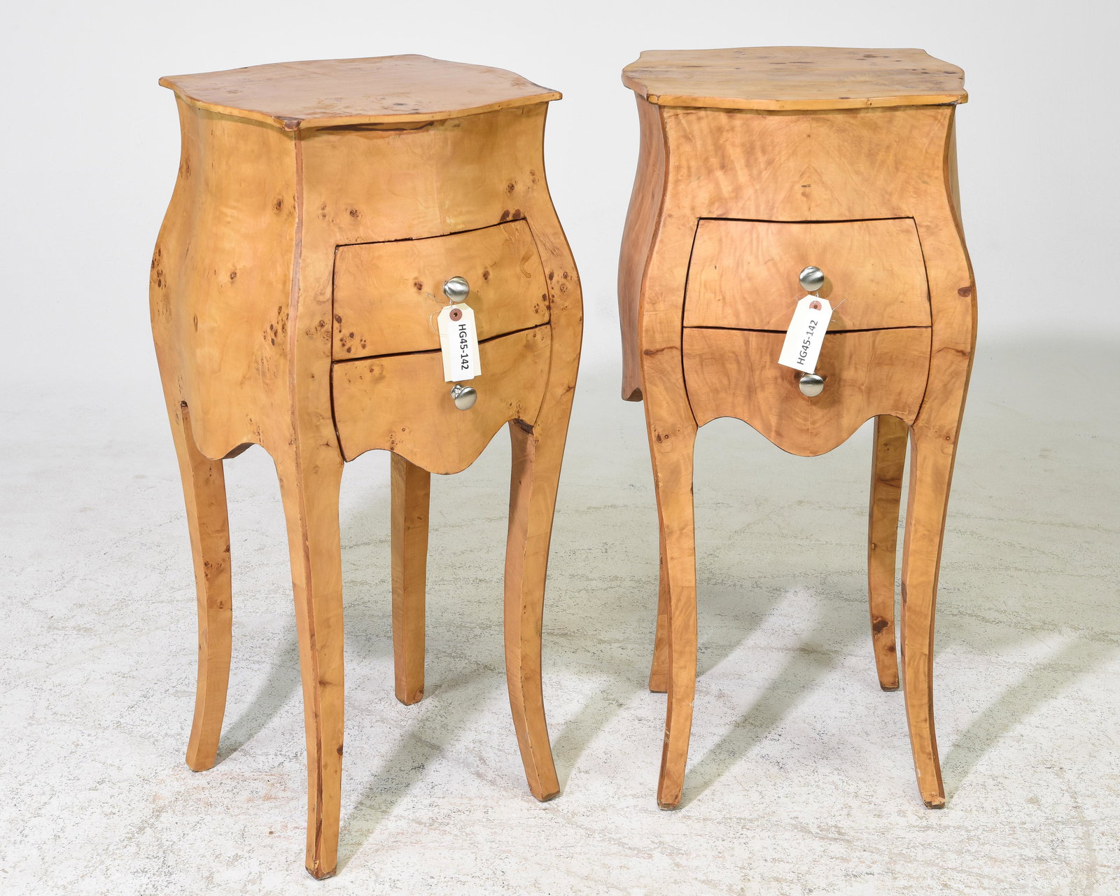 2 Burled Occasional Tables / Nightstands (1 of 2)