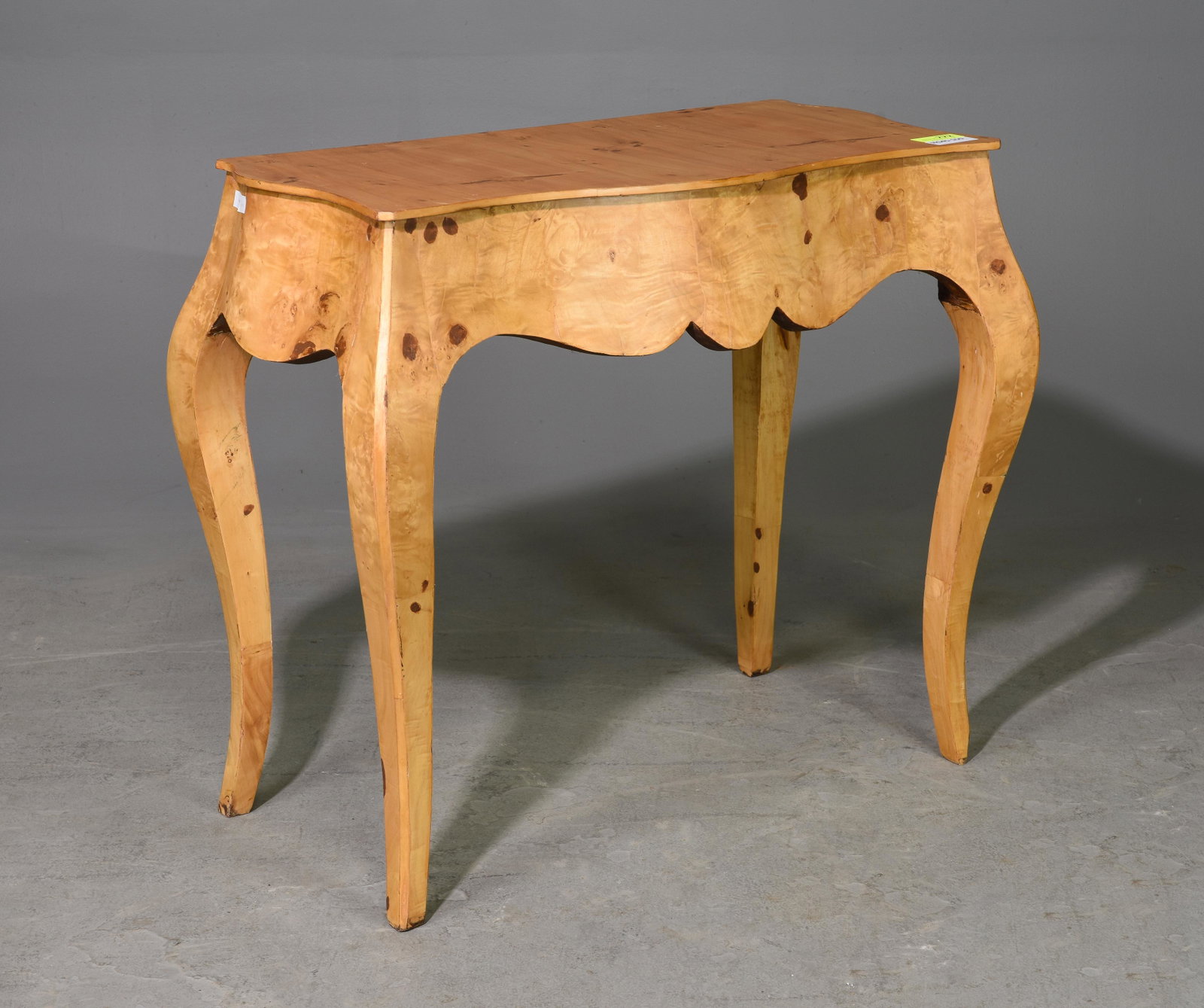 Burled Console / Hall Table: Burled Console / Hall Table - 32 in tall x 36 x 20, Floor to apron is 24 inches