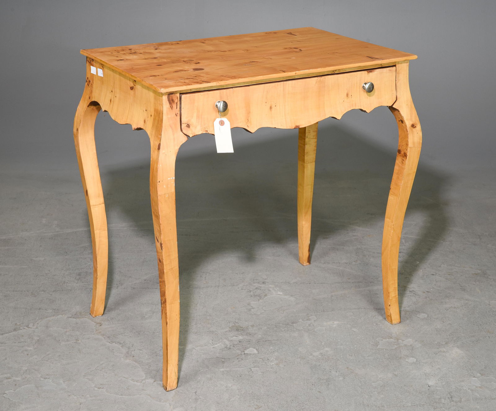 Burled Single Drawer Hall / Writing Table (1 of 4)