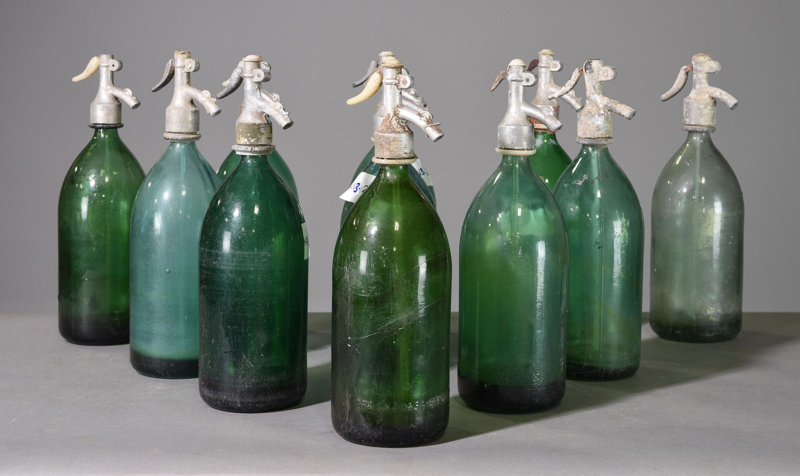 11 Vintage Seltzer Bottles Auction