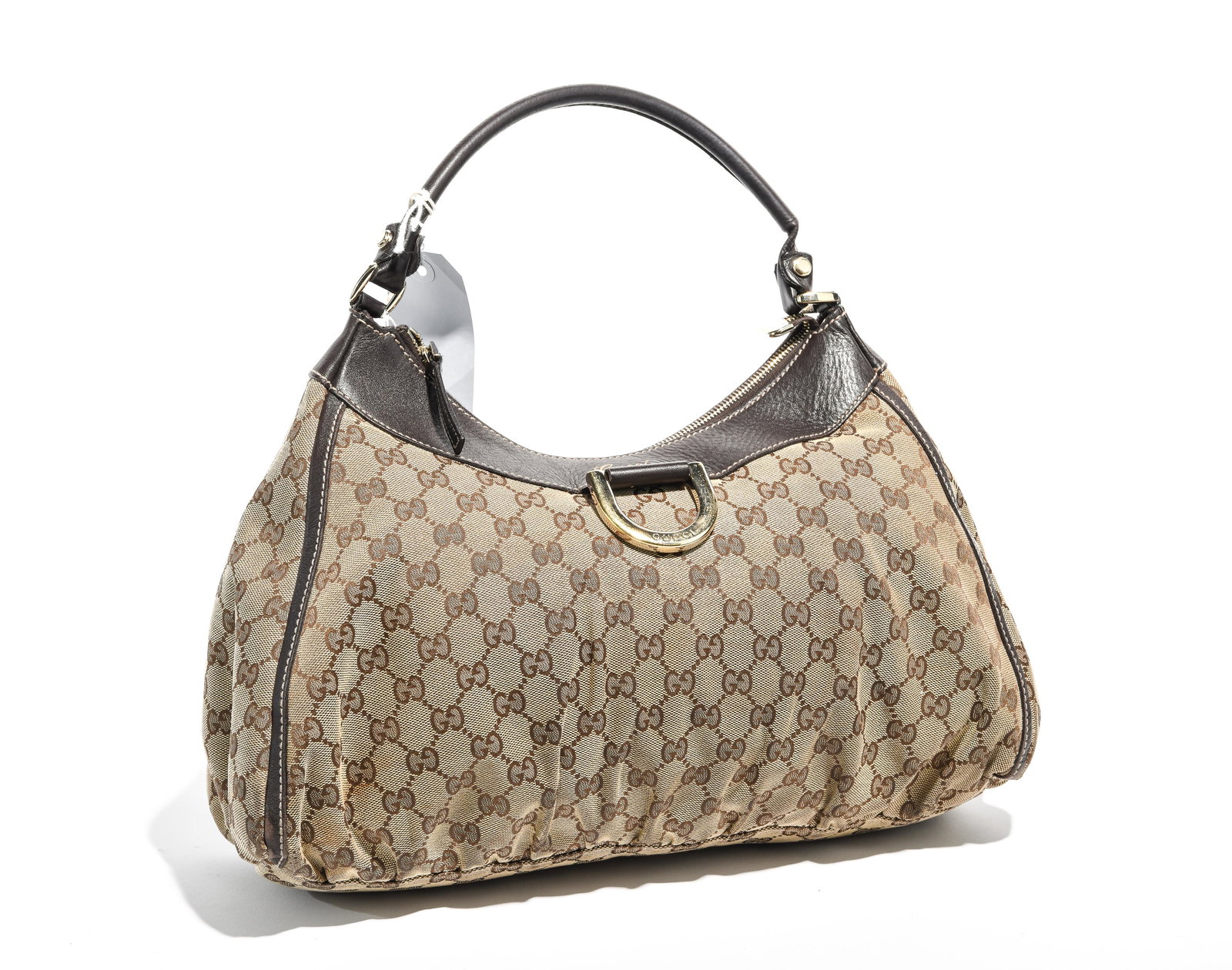 Gucci Abbey D Ring Hobo GM in Beige/Brown  Canvas (1 of 5)