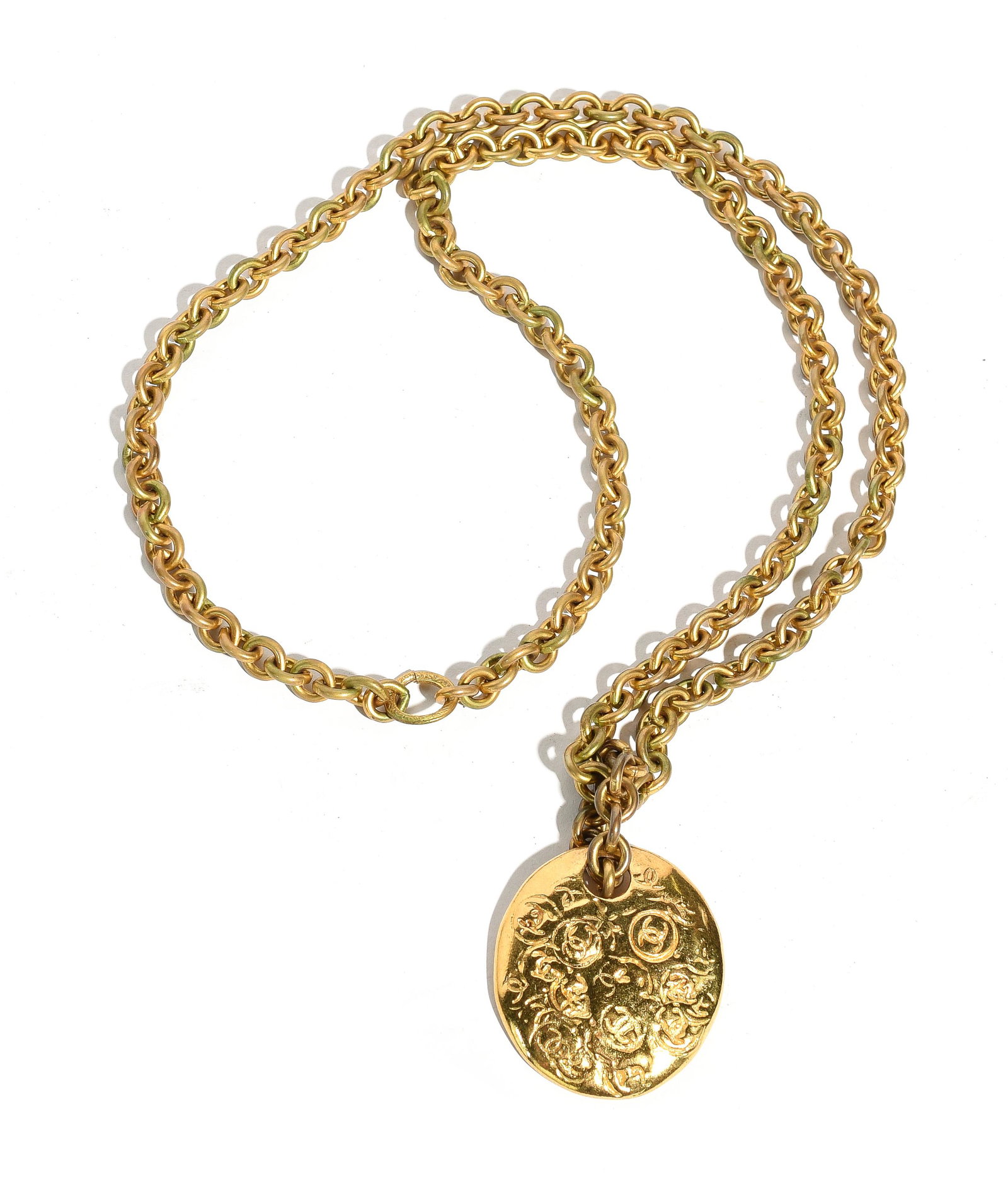 Chanel Logo Necklace  in Gold Stainless Steel (1 of 3)