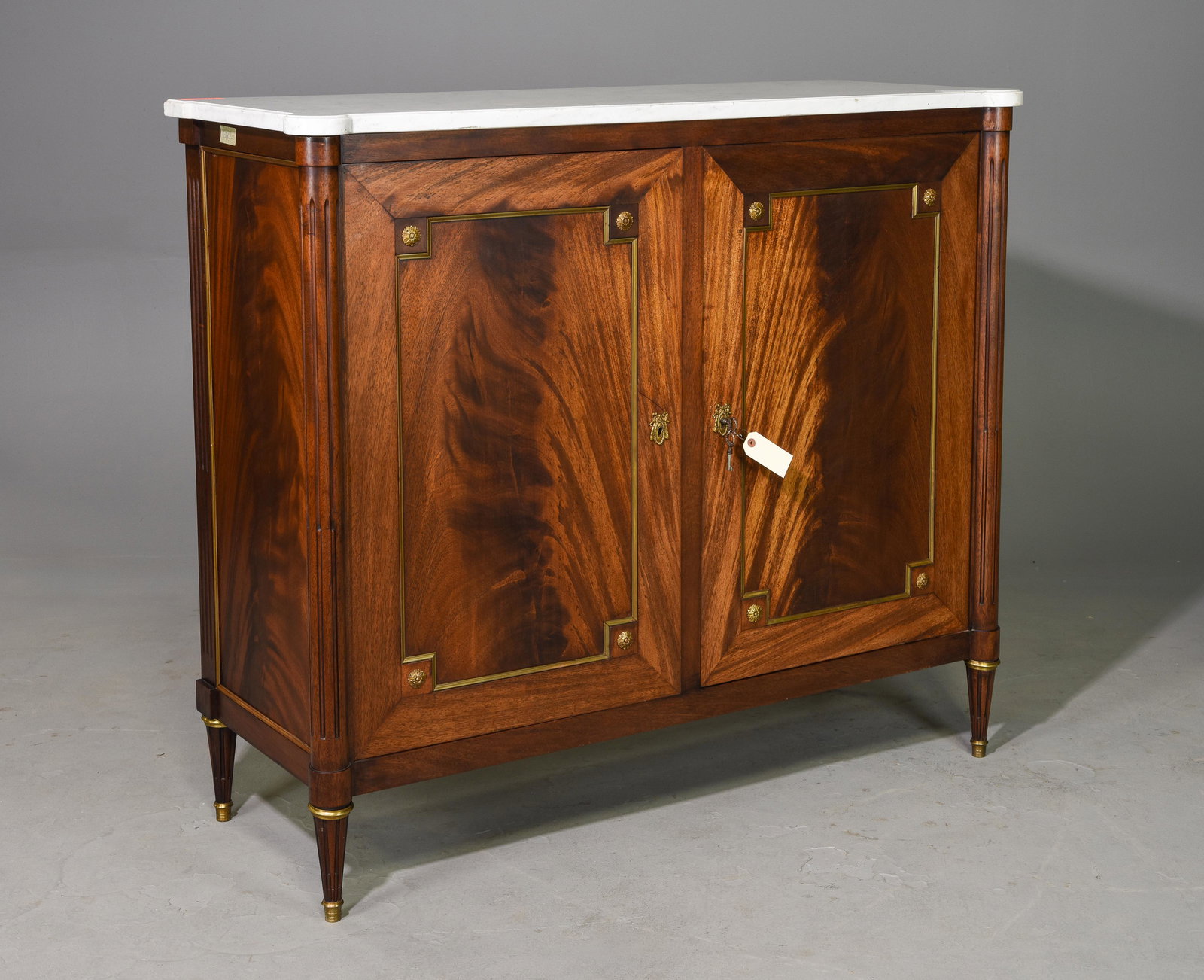 Louis XVI Style White Marble Top Buffet / Cabinet (1 of 4)