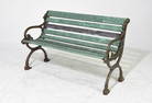 Iron & Wood Slat Park / Garden Bench #1