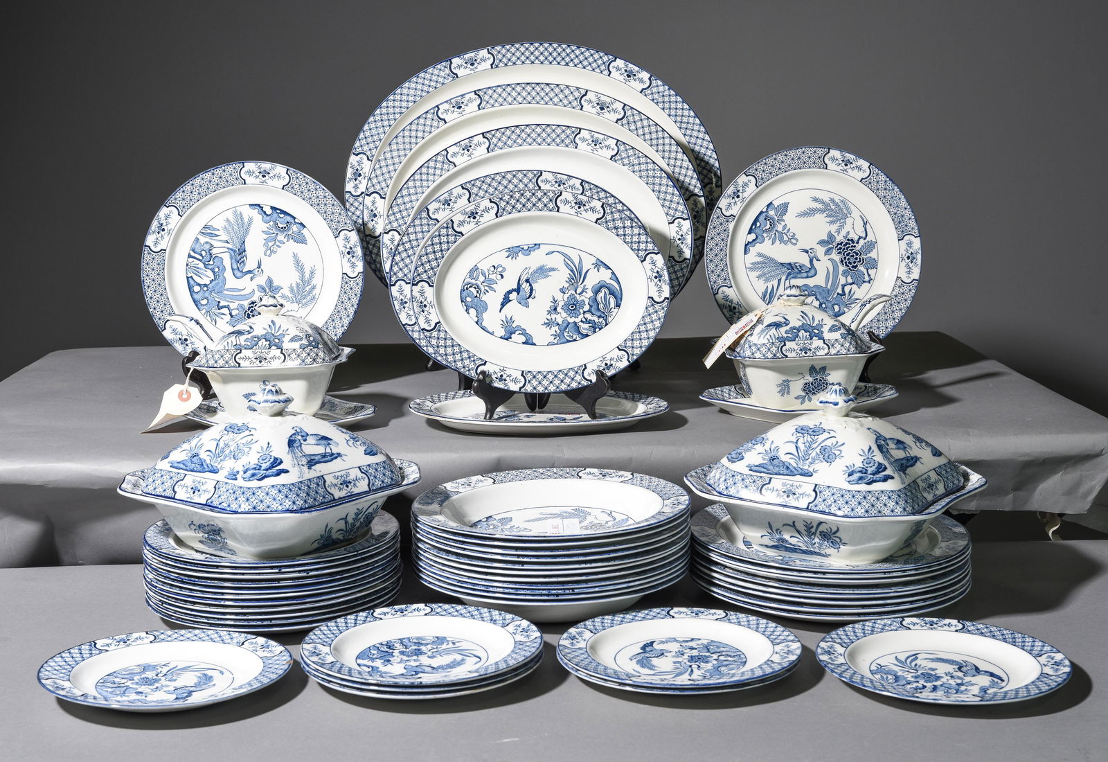 49pcs Wood & Sons "Yuan" Blue & White China (1 of 8)