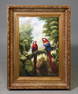 Large Gold Framed Oil on Canvas - Parrots