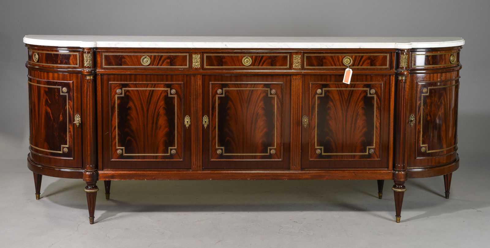 Louis XVI Style White Marble Top Sideboard #1 (1 of 9)