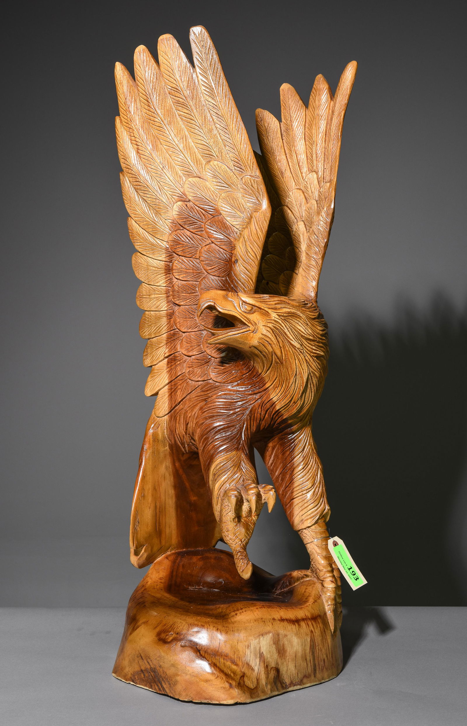 Eagle Carved Teak Wood Statue (1 of 4)
