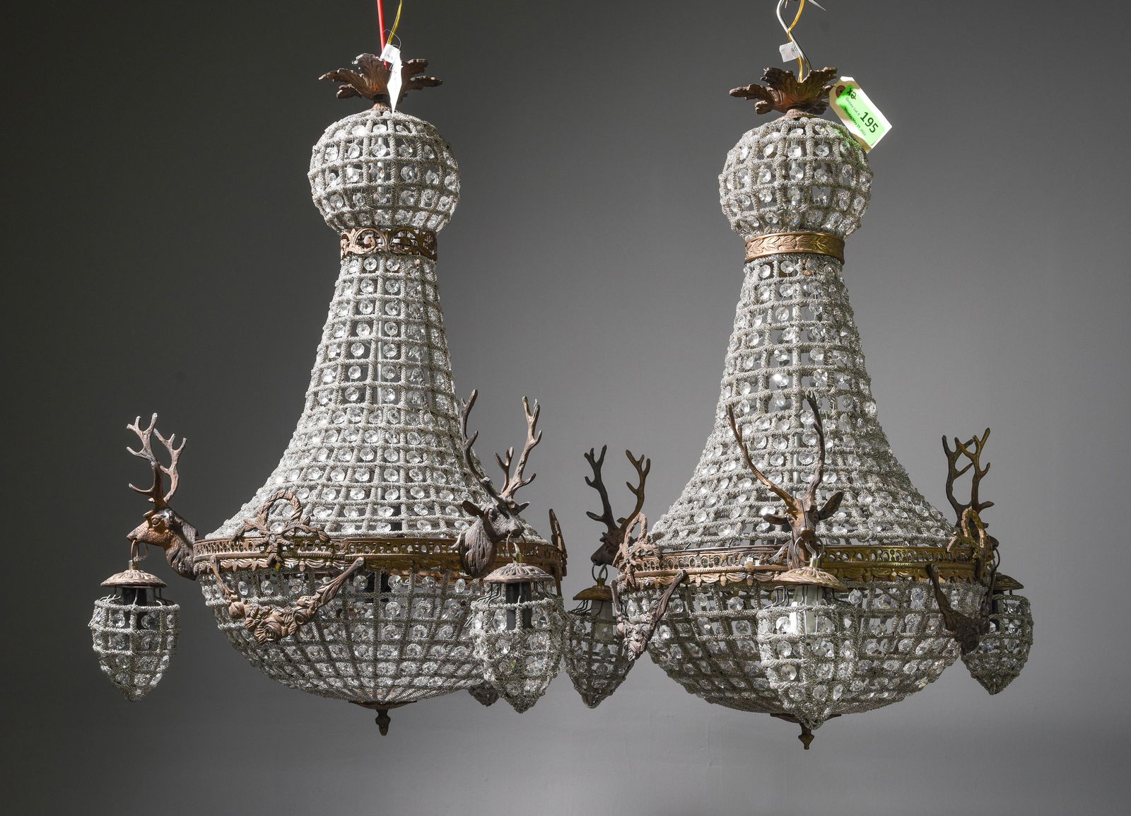 2 Empire Style Stag Head Chandeliers #1 (1 of 4)