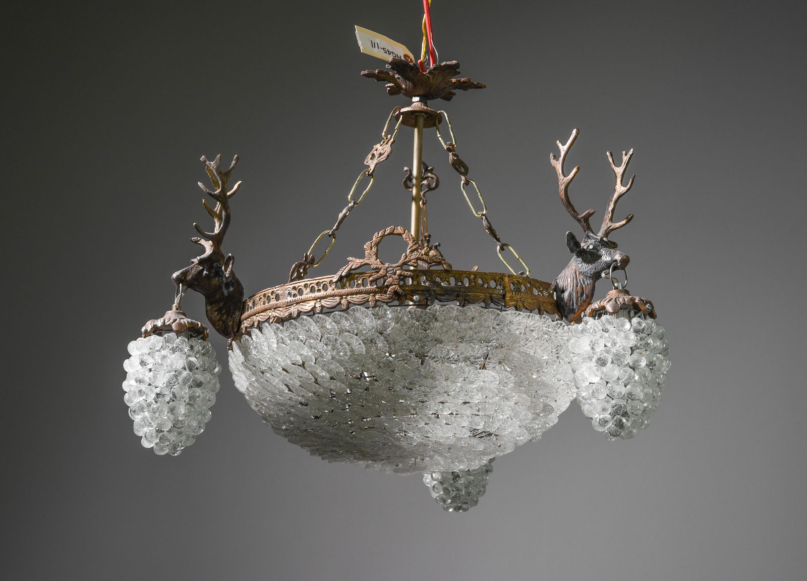 Empire Style Chandelier with Stag Heads #2 (1 of 4)
