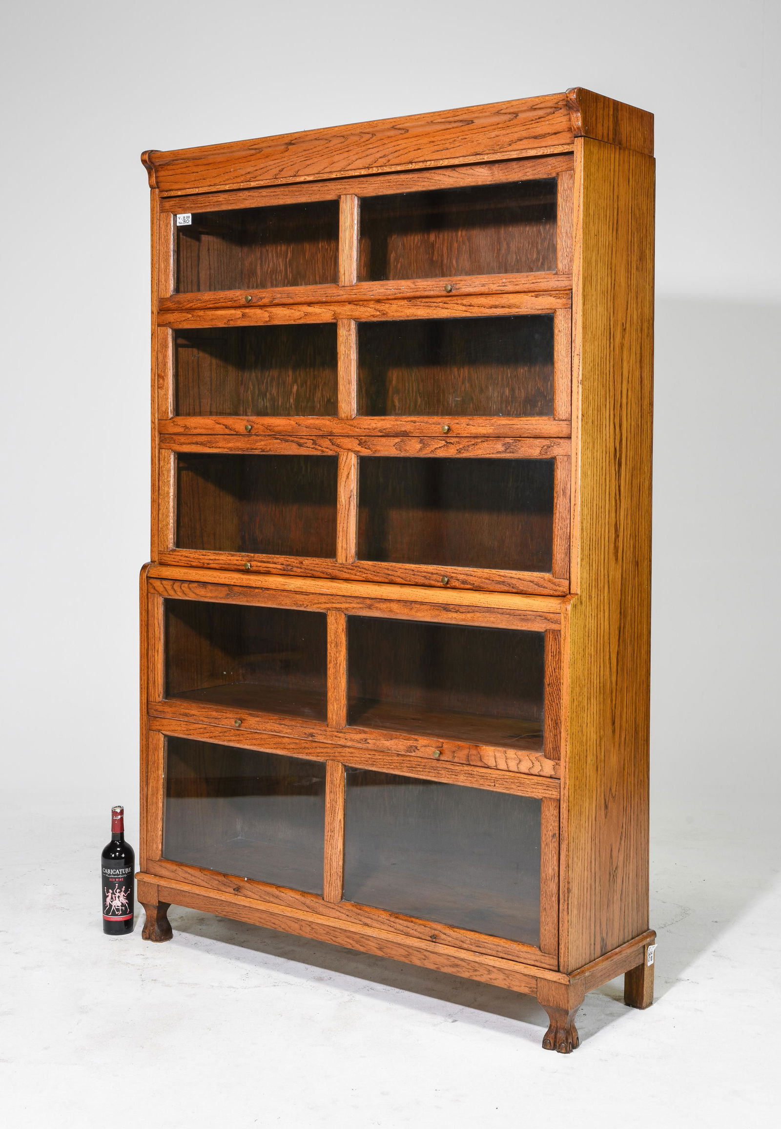 British Large Oak Barristers / Lawyers Bookcase (1 of 4)