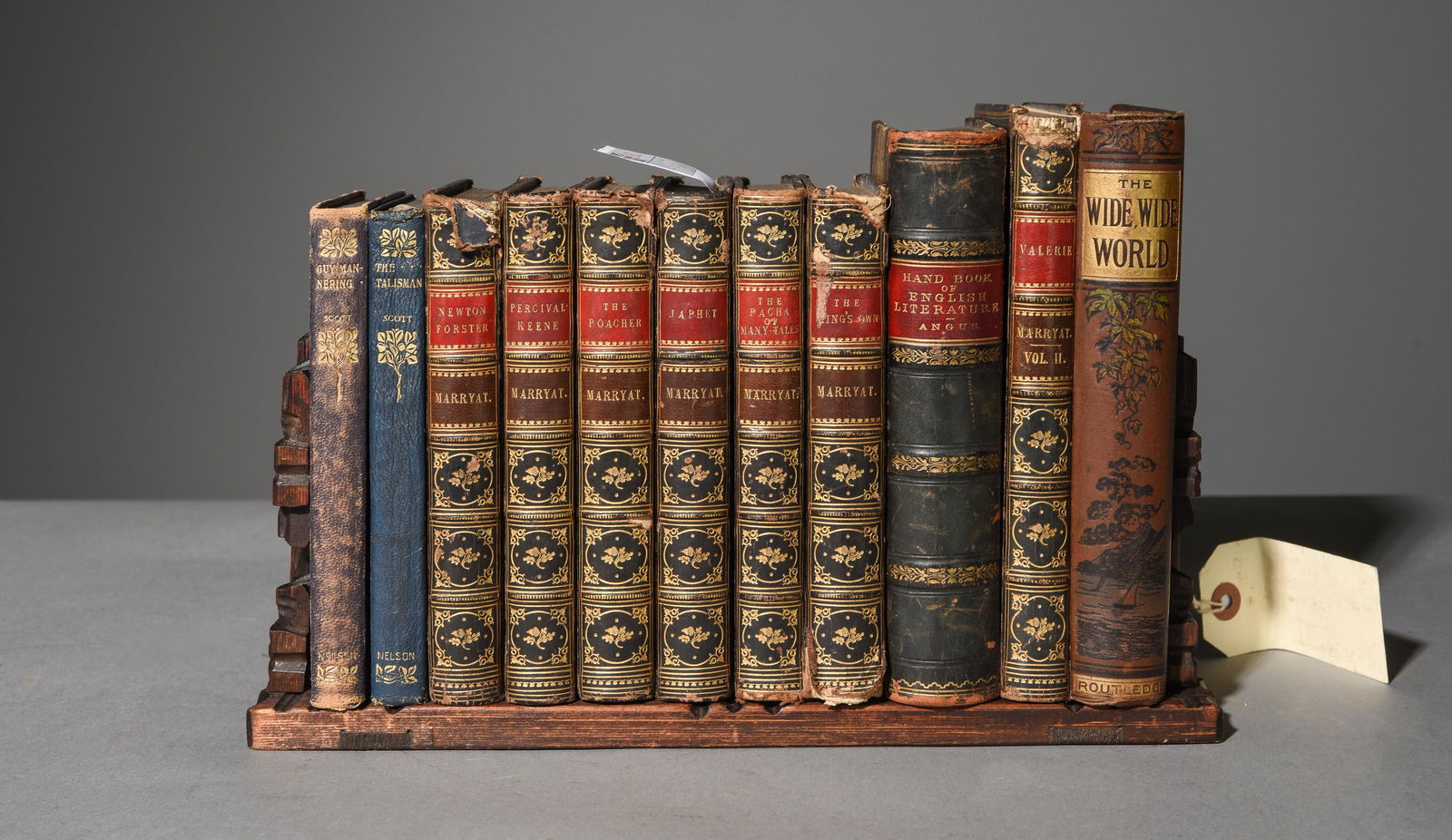11 Captain Marryat Books c.1849 with Adjustable Rack (1 of 6)