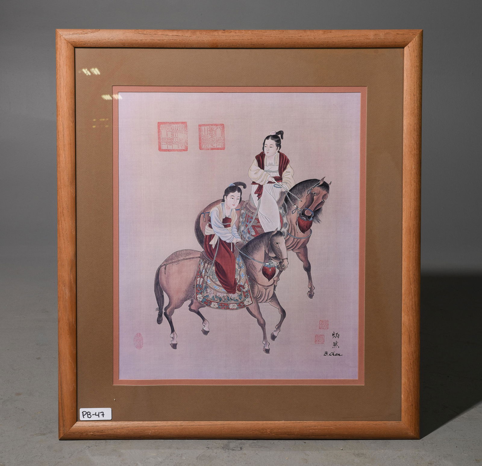 Framed Artist Signed Asian Print / Art (1 of 5)