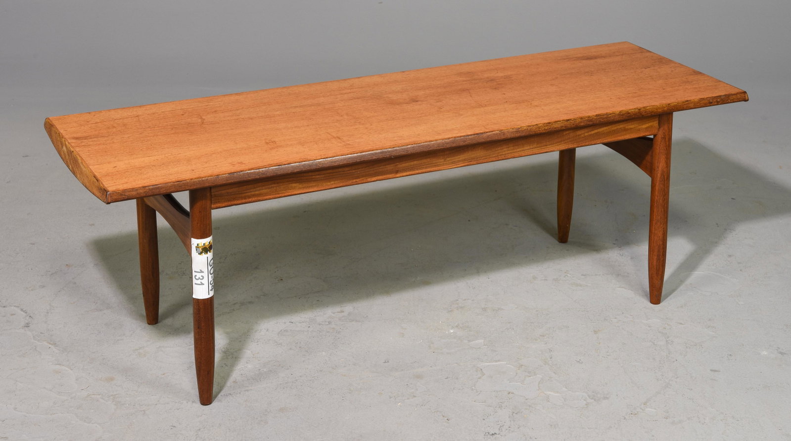 Mid Century Modern Teak Coffee Table: Danish Modern Style Teak Coffee Table - 16 in tall x 47.5 x 15.5
