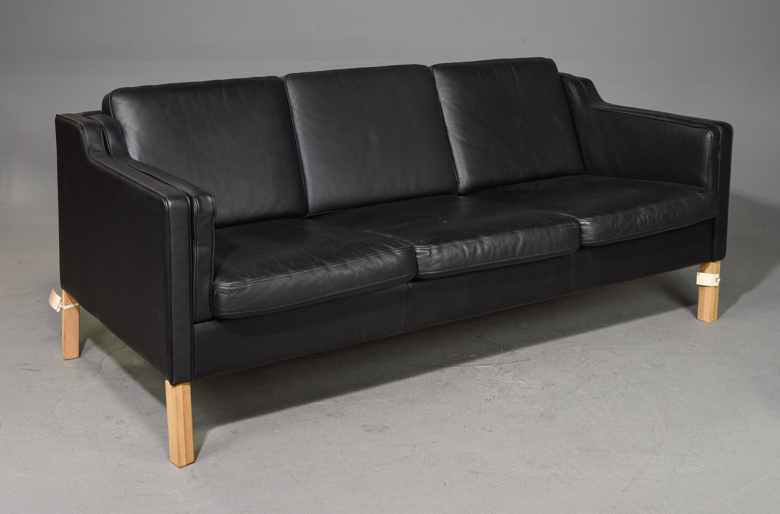 Danish Modern Black 3 Seater Sofa (1 of 4)