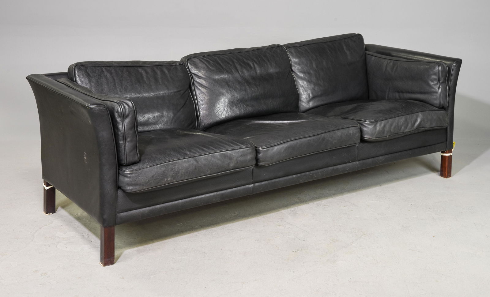 Danish Modern Black 3 Seater Sofa #1 (1 of 6)