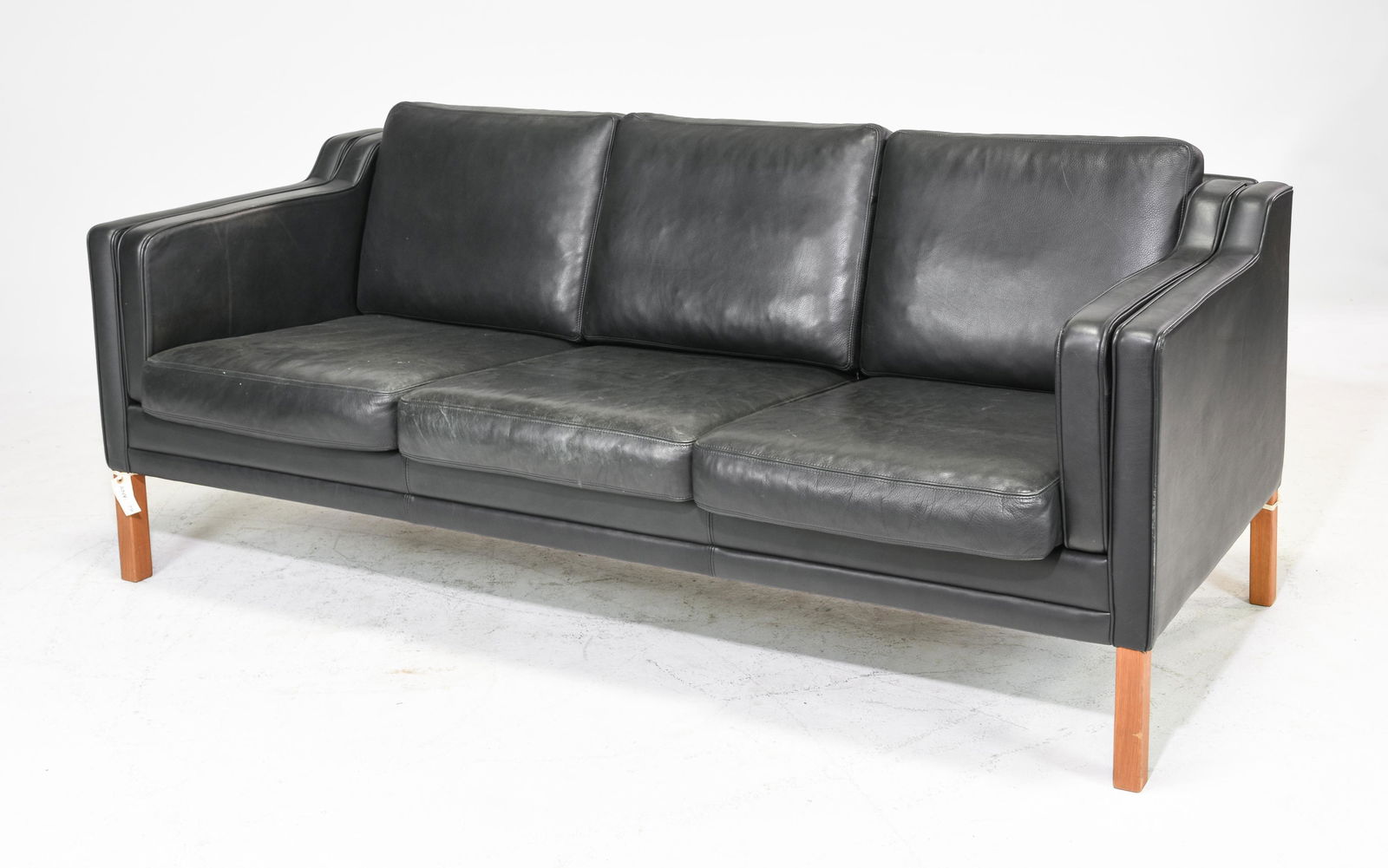Danish Modern Black 3 Seater Sofa #2 (1 of 4)