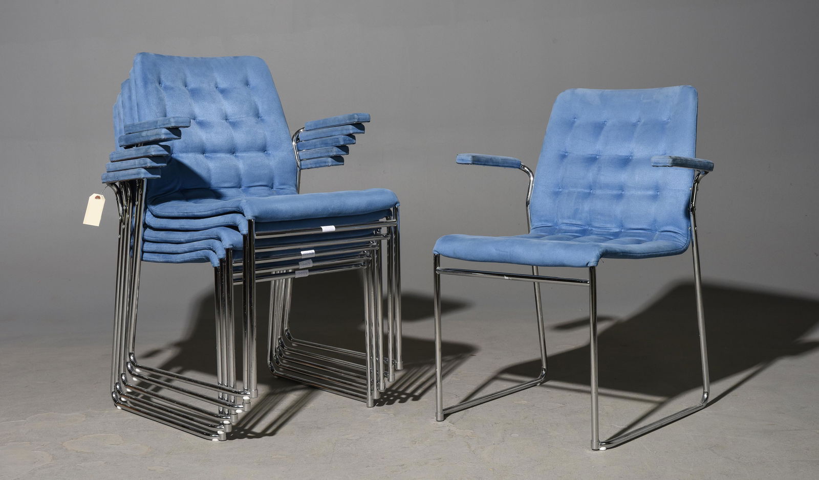 6 Scandinavian "Mio" Bruno Mathsson Chairs: 6 Scandinavian "Mio" Bruno Mathsson for DUX Arm Chairs - Seat height is 18 inches