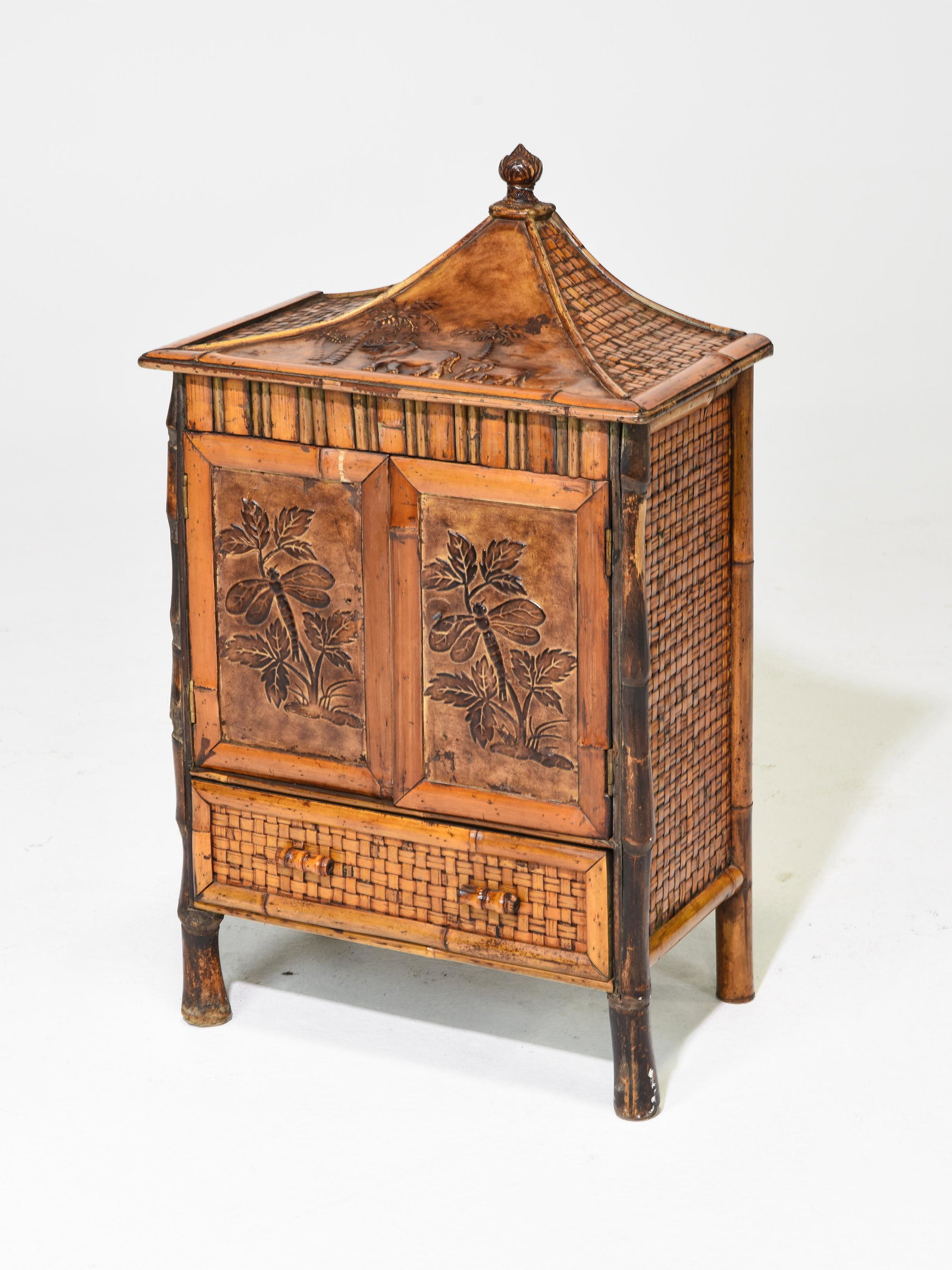 Small Bamboo 2 Door "Apothecary" Cabinet (1 of 5)
