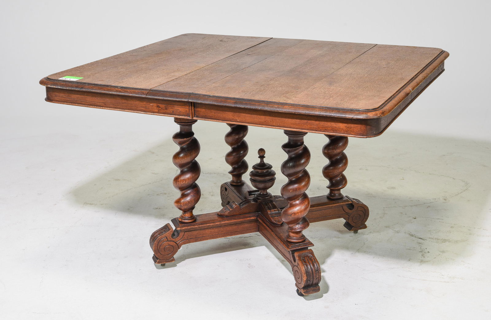 Henri II Style Barley Twist Oak Entry Table (1 of 8)