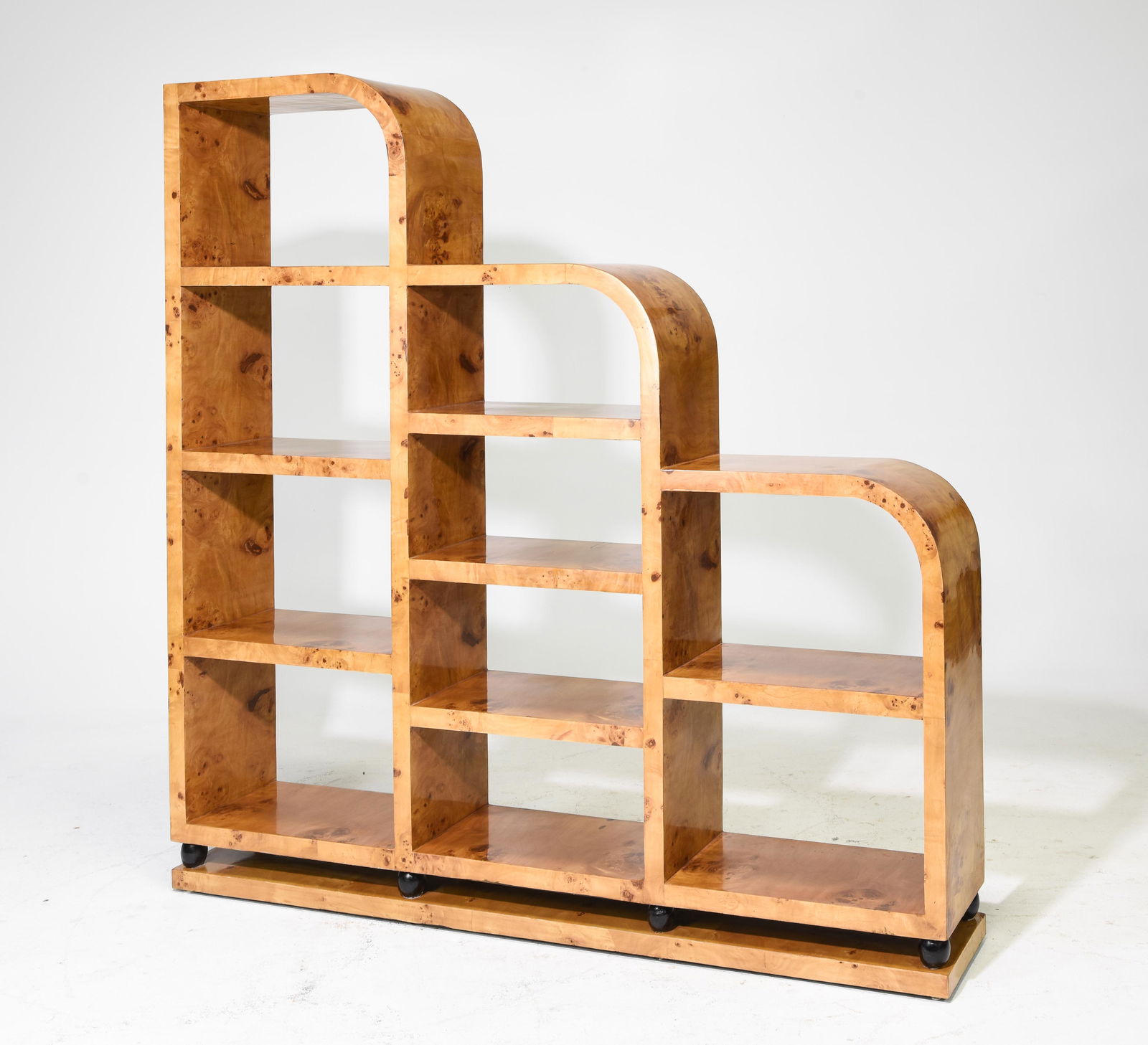 Art Deco Style Burled Room Divider / Bookshelf #1 (1 of 5)