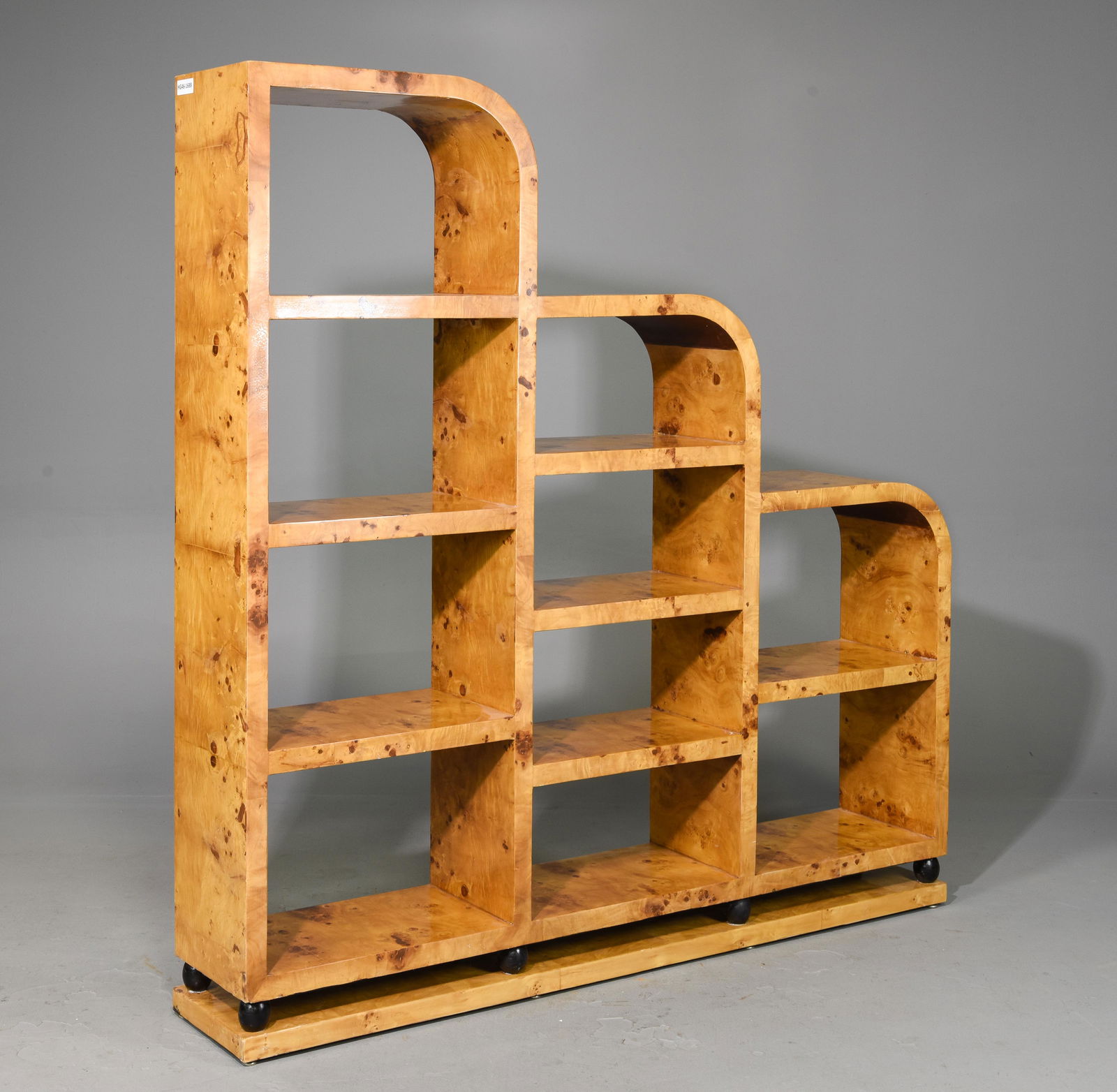 Art Deco Style Burled Room Divider / Bookshelf #2 (1 of 5)