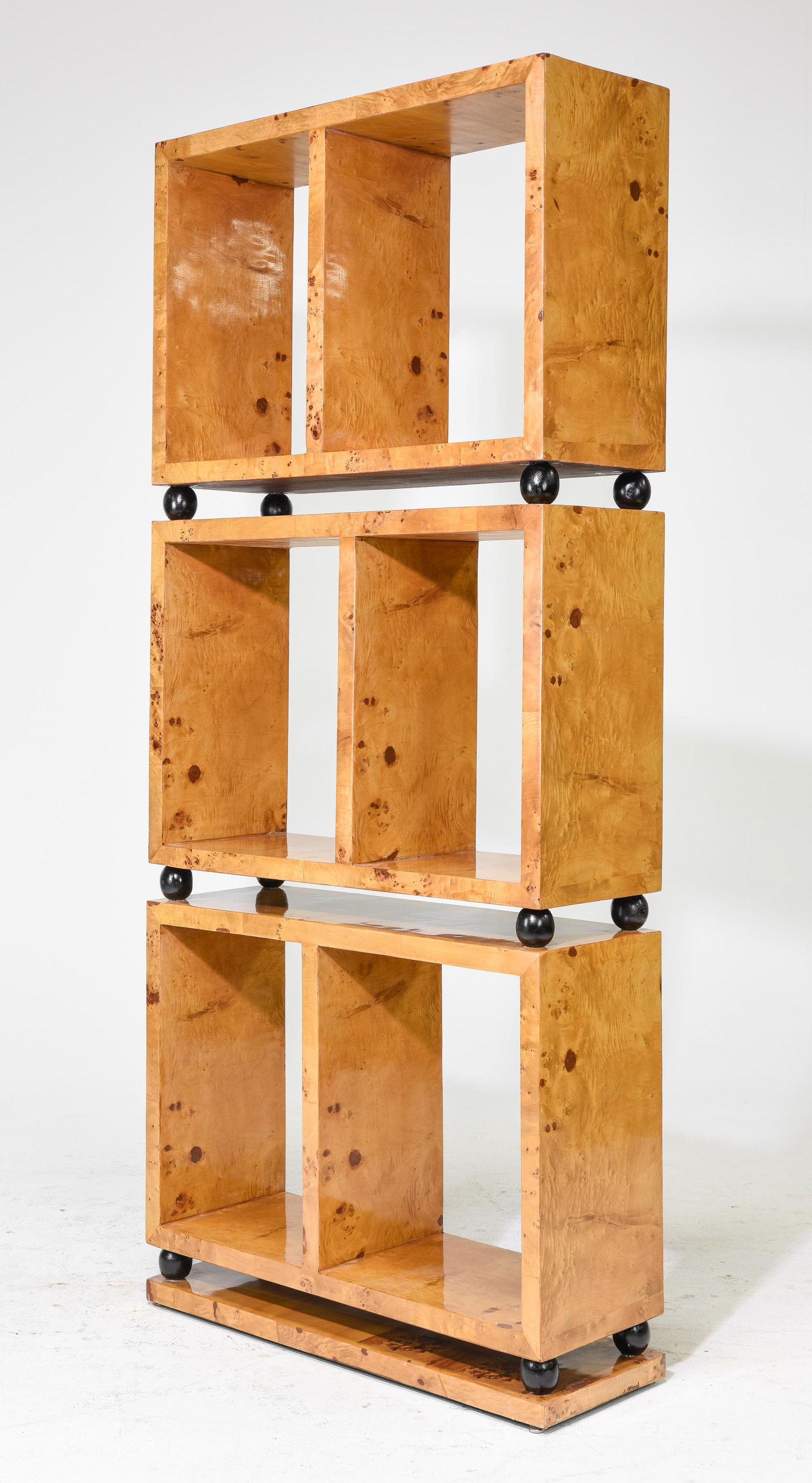 Art Deco Style Burled Room Divider / Bookshelf #1 (1 of 3)