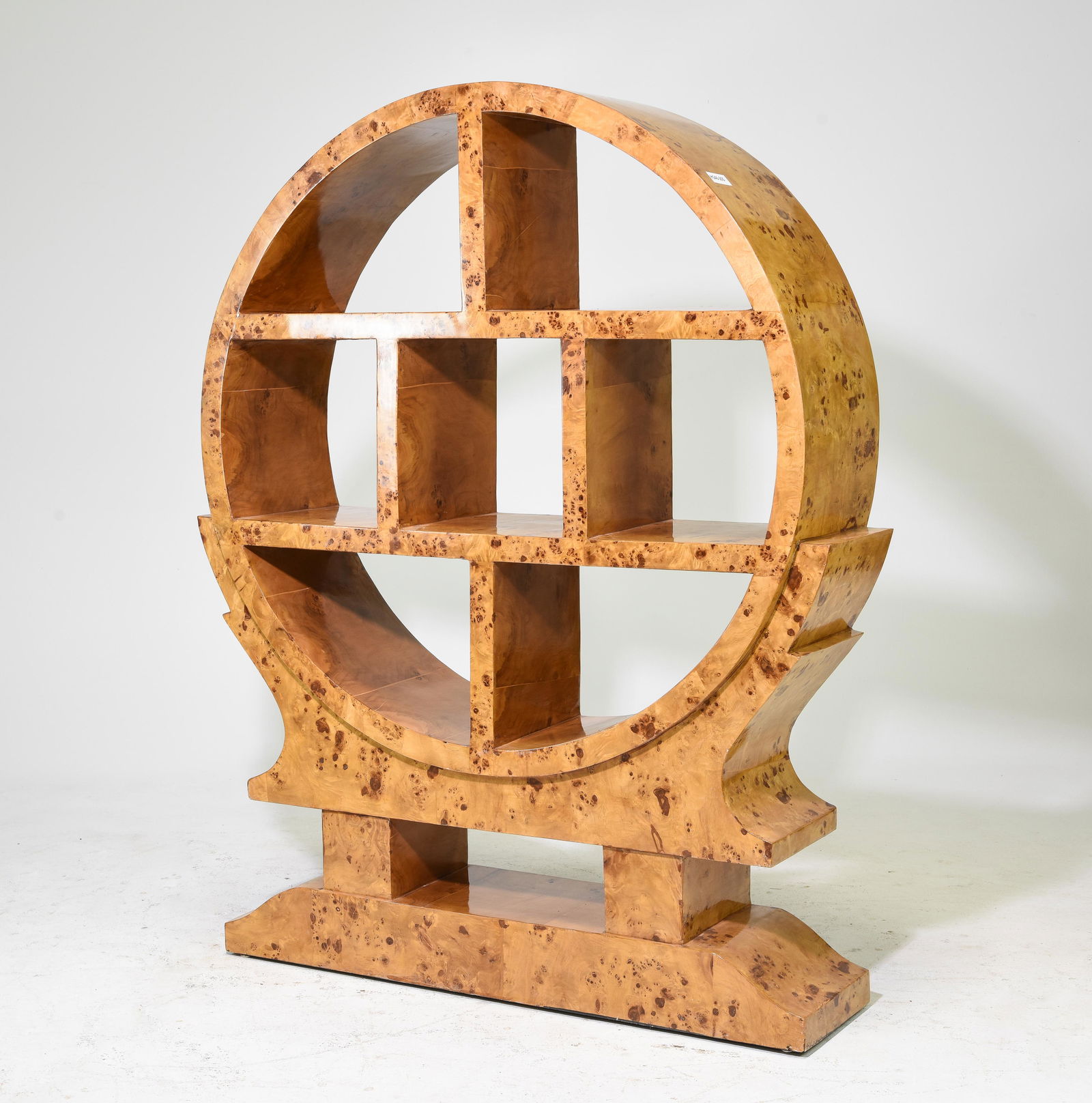 Art Deco Style Burled Circular Room Divider (1 of 4)