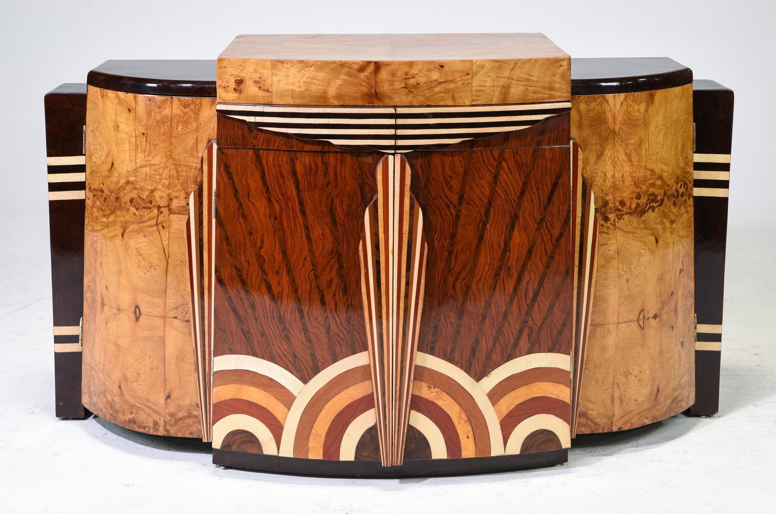 Art Deco Style Burled / Multi Color Buffet (1 of 5)