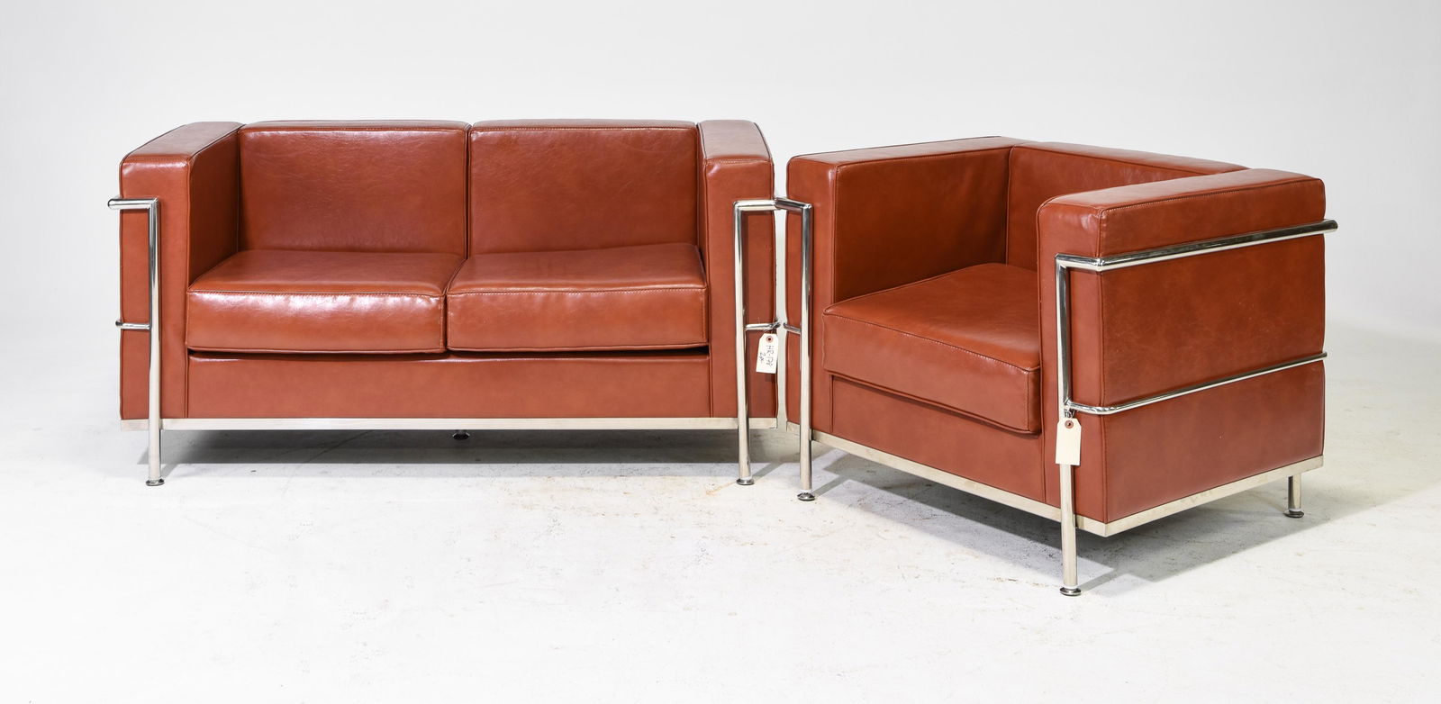 Le Corbusier Style 2 Seater Sofa & Club Chair (1 of 6)