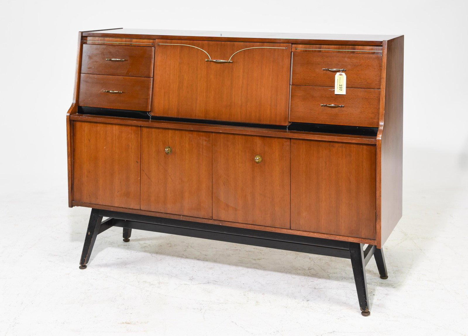 Mid Century Modern Cocktail Sideboard - Beautility: Danish Modern Style Cocktail Sideboard by Beautility - 41 in tall x 54 x 18
