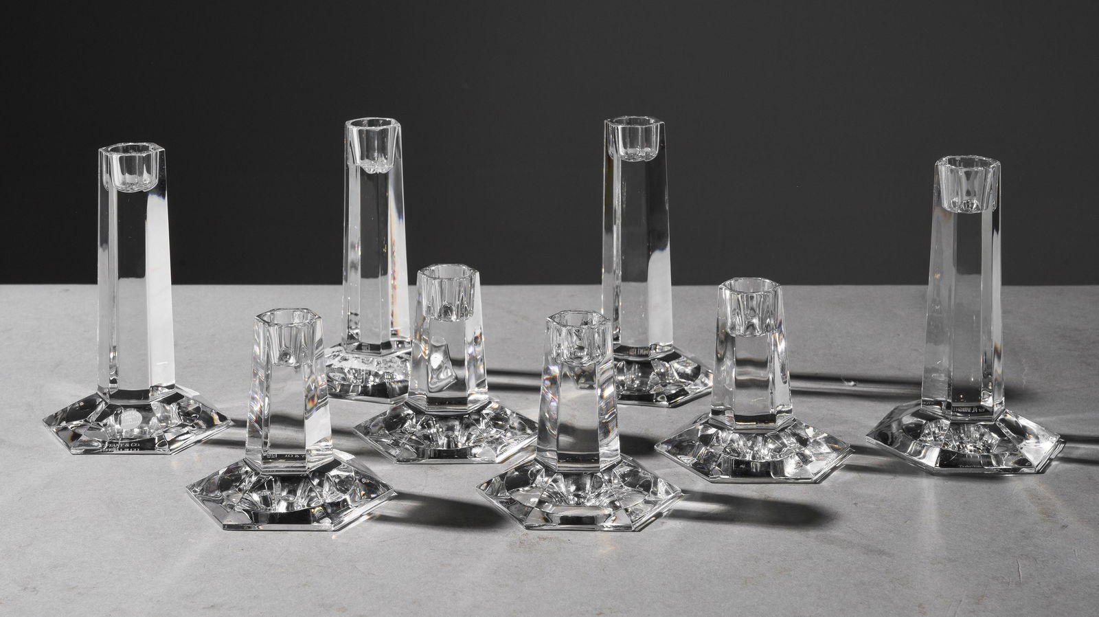 8 Tiffany & Co. Glass Candlesticks (1 of 4)