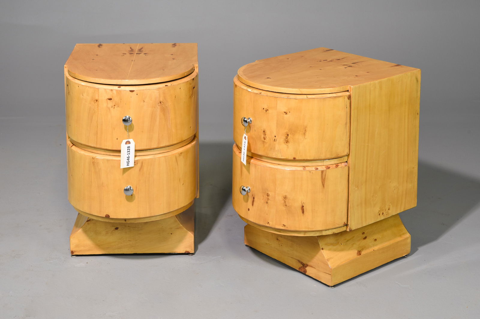 2 Art Deco Style Burled 2 Drawer Chests (1 of 4)