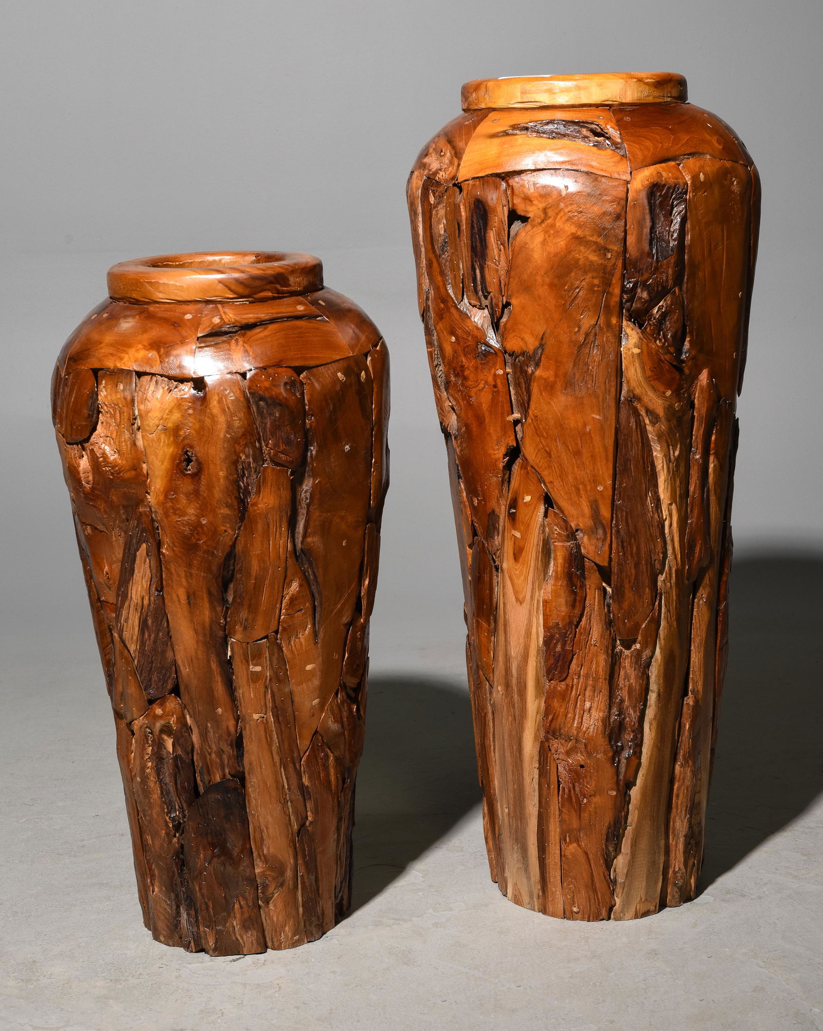2 Teak Root Planters / Vases (1 of 4)