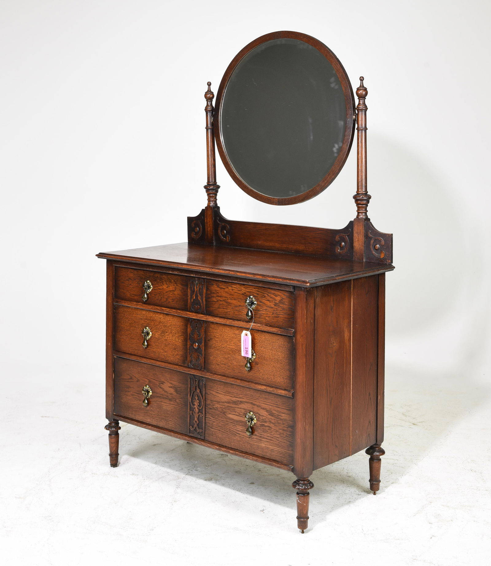 British Oak 3 Drawer Dressing Chest (1 of 5)