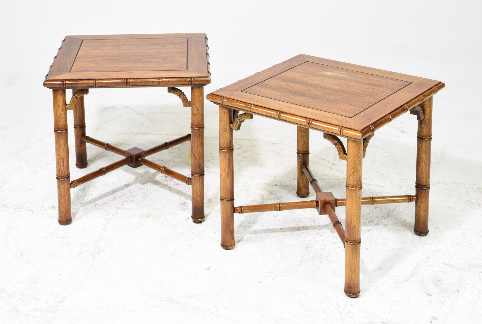 2 Faux Bamboo Side Tables (1 of 4)