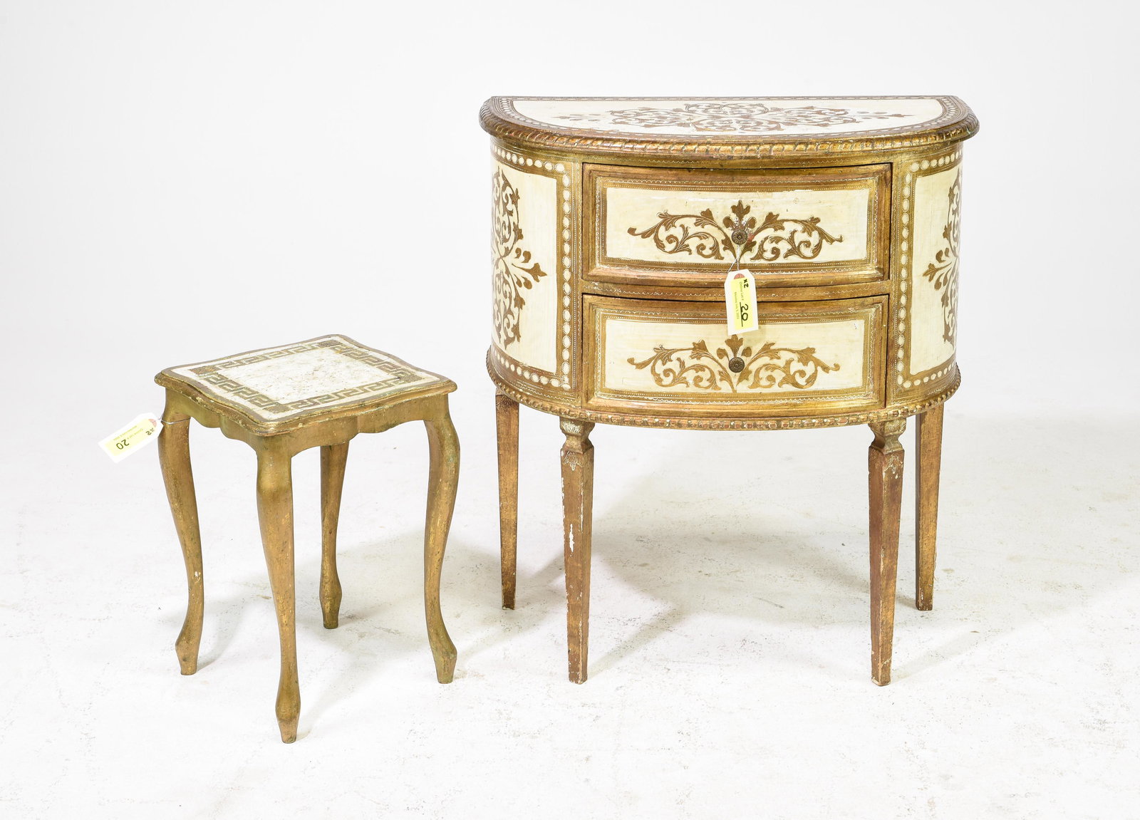 Florentine 2 Drawer Chest & Small Table (1 of 5)