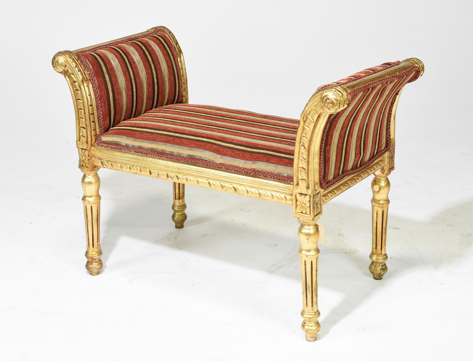 French Style Gold Dressing / Vanity Bench #2 (1 of 3)